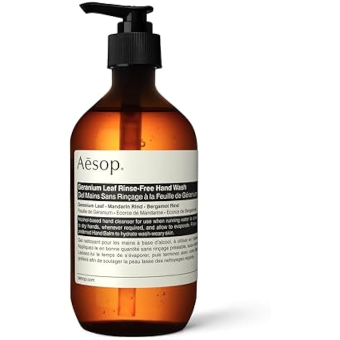 Aesop غسول يد بدون شطف من أوراق الجيرانيوم | 500 مل/16.9 أونصة سائلة | خالي من البارابين، خالي من القسوة ونباتي - Image 1